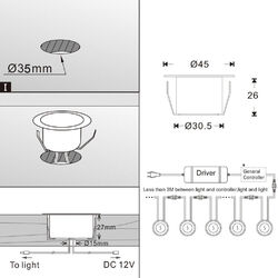 Ø31mm-61mm Warmweiß RGB RGBW LED Boden Einbaustrahler Außen Leuchte Lampe Spot 