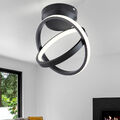 LED Decken Strahler Ring-Design Leuchte schwarz Ess Zimmer Beleuchtung Lampe