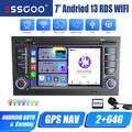 Für Audi A4 S4 RS4 B6 B7 B8 Android 13 2+64G Autoradio Navi RDS BT Apple Carplay