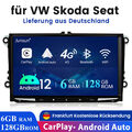 9" CarPlay DAB 128G Android12 Autoradio Für VW Golf 5 6 T5 Passat Touran GPS SWC