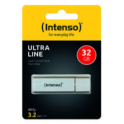 Intenso USB Stick 32GB Speicherstick Ultra Line silber USB 3.2