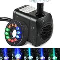 LED Wasserpumpe Teichpumpe 3W-25W Garten Springbrunnen Aquarium Tauchpumpe DE