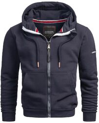 A. Salvarini Herren Pullover Langarm Sweatjacke Kapuzen Hoodie Jacke O293 Navy