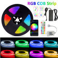 LED COB Streifen Dimmar RGB 12V 24V Band Stripe 5m keine Lichtpunkte WIFI alexa 