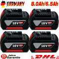 4X Original 18V 8Ah Akku für Bosch Professional GBA GSR GSB BAT618 BAT609 BAT620