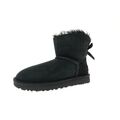 UGG Mini Bailey Bow II Stiefeletten Boots Leder Schwarz Damen Schuhe Gr. 36