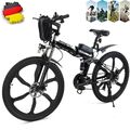 26'' Elektrofahrrad E-Moutainbike 36V 10,4Ah E-Bike Pedelec Unisex Emtb 21 Gang