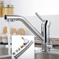 Drei-Wege Küche Wasserfilter Armatur Wasserhahn Osmose Anlage 3in1 Tap Drehbar