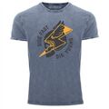 Neverless® Herren T-Shirt Vintage Shirt Printshirt Rocker Biker Spruch Motiv