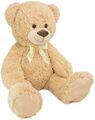 BRUBAKER Großer XXL Teddybär Kuscheltier Teddy 100 cm Beige Stofftier Plüschtier