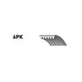 GATES 6PK2000 Keilrippenriemen für VW CRAFTER 30-50 Kasten (2E) 2000mm