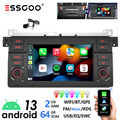 Apple Carplay Autoradio Android13 GPS NAVI 2+64GB Für BMW E46 3er 318 320 325 M3