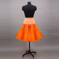 50er 60er Jahre Petticoat, Tüllrock, Dirndl Rock, Unterrock,Orange NEU S,M,L,XL