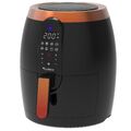 B-Ware Heißluftfritteuse 3,5L, Timer, 1200W, Air Fryer, Retro-Design schwarz