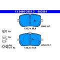 ORIGINAL® Ate 13.0460-3881.2 Bremsbelagsatz,Scheibenbremse