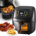 8 L Heißluftfritteuse Fritteuse Heißluft Digitale Edelstahl Air Fryer 1800Watt