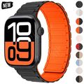 Magnet Silikon Armabnd Für Apple Watch Ultra 2 Series SE 10 9 8 7 6 5 4 -1 Strap