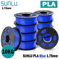 SUNLU 10 Rolls Blau PLA 3D Drucker Filament 1.75mm PLA 10KG Blau +/-0.02mm