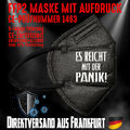 FFP2 Atemschutzmaske Mundschutz Mundmaske schwarz CE 1463 Reicht mit der Panik