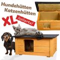 XL Hundehütte Katzenhaus Holz Hundehütte Massiv Isolierte Wetterfest