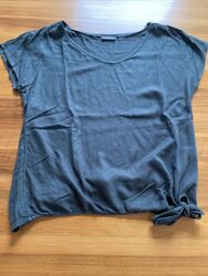 Street One Damen Oberteil t Shirt Dunkle Tanne Gr.36 S Freizeit Business Luftig 