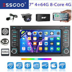 4+64G Android 13 Autoradio Carplay GPS DAB+ Kamera Für VW Touareg T5 Transporter