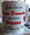 Beste Freundin Becher mit Wunschnamen - perfektes Geschenk