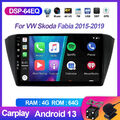 4G+64GB Für VW Skoda Fabia 2015-2019 Android 13 Autoradio Car Play DSP DAB+ GPS
