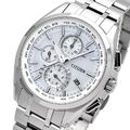 CITIZEN ATTESA AT8040-57A Titan Eco-Drive Funk Solar Uhr Weißes Zifferblatt H...