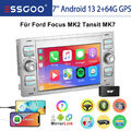 64G Android 13 Autoradio Carplay GPS Nav DAB Für Ford Focus C S Max Transit Kuga