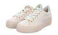 Paul Green Halbschuh Beige Mint Lack Schnürschuh Plateau Sneaker Freizeitschuh