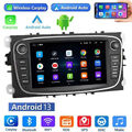 Für Ford Focus MK2 Mondeo C S Max Autoradio Android 13 Carplay GPS Navi WIFI RDS