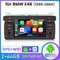 Für BMW E46 3er 318 320 325 M3 Carplay Autoradio Android 13 GPS Nav RDS WIFI 64G