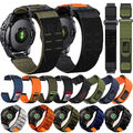 Quickfit Nylon Armband für Garmin Fenix 7 7X Solar 6 6X Pro 3HR 5 5X Plus Epix 2