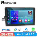 9" 1 DIN Android 13 Autoradio CarPlay GPS Navi WIFI Bluetooth USB FM RDS 2+64GB