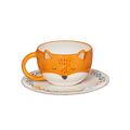 Teetasse und Untertasse Set Waldtier Blumen Finley Fuchs Teetasse von Sass & Belle