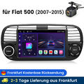 Carplay 7"Android 13 Autoradio Für Fiat 500 2007-2015 GPS Navi WIFI BT Kam 2+64G