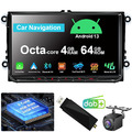 64GB Android 13 Autoradio Octa Core GPS Navi+DAB+ Für VW Jetta V Vl Passat B6 B7