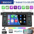 Android 13 Carplay Autoradio DAB+ 32G GPS NAV RDS Für BMW 3er E46 318 320 325 M3