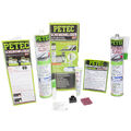 PETEC Scheibenkleber Set inkl 2 X 310 ml Scheiben-Kleber Kartusche Frontscheibe