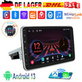 10 Zoll 1 DIN Android 13 CARPLAY Autoradio GPS Navi BT WiFi drehbarer Bildschirm