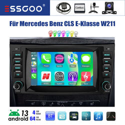 Autoradio KAM+ Für Mercedes Benz CLS E-Klasse 4+64G CarPlay Android13 GPS NAV BT