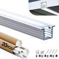 20x2m LED Profil Aluprofil Alu Schiene Leiste Profile für LED-Stripe Eloxiert DE