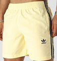 ADIDAS ORIGINALS ADICOLOR 3 STREIFEN GELB BADESHORTS UK M-2XL LETZTE 4 NEU