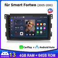 Android 13 Carplay Für Smart Fortwo 451 2005-2010 Autoradio 4+64GB GPS Navi SWC