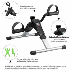 Mini Fitnessbike Heimtrainer Pedaltrainer Arm- und Beintrainer  Trimmrad LCDBewegungstrainer / Mit Trainingscomputer / Tragbar