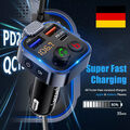 Auto Musik Bluetooth Adapter Radio Zigarettenanzünder BT 5.0 FM Transmitter 20W