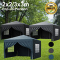 2x2/3x3 m Pavillon Wasserdicht Faltpavillon Partyzelt Gartenzelt UV-Schutz DE