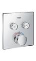 GROHE Thermostat GROHTHERM SMARTCONTROL eckig, 2 Absperrventile chrom