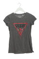 GUESS T-Shirt Damen Gr. DE 34 hellgrau-rot-weiß Casual-Look